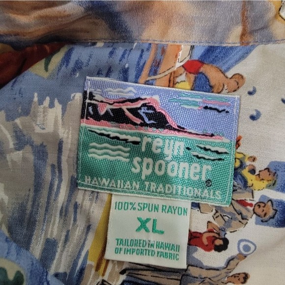 Rey Spooner Luau Hawaiian Short Sleeve Shirt Size XL Rayon tropical Cruisewear - Picture 9 of 12